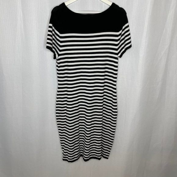 Torrid Black White Stripe Sweater Dress - Picture 4 of 4